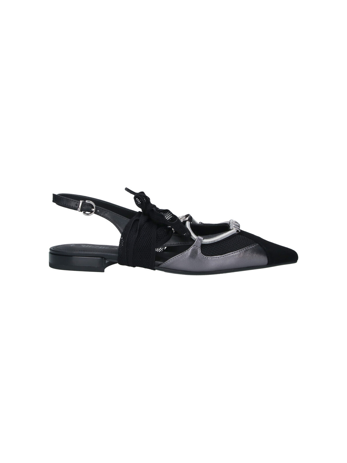 Pinko Flat shoes Black Upper: Goat Leather