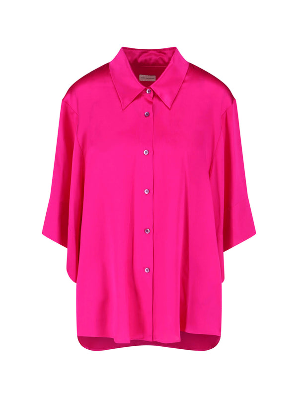 Dries Van Noten 100% silk shirt in pink
