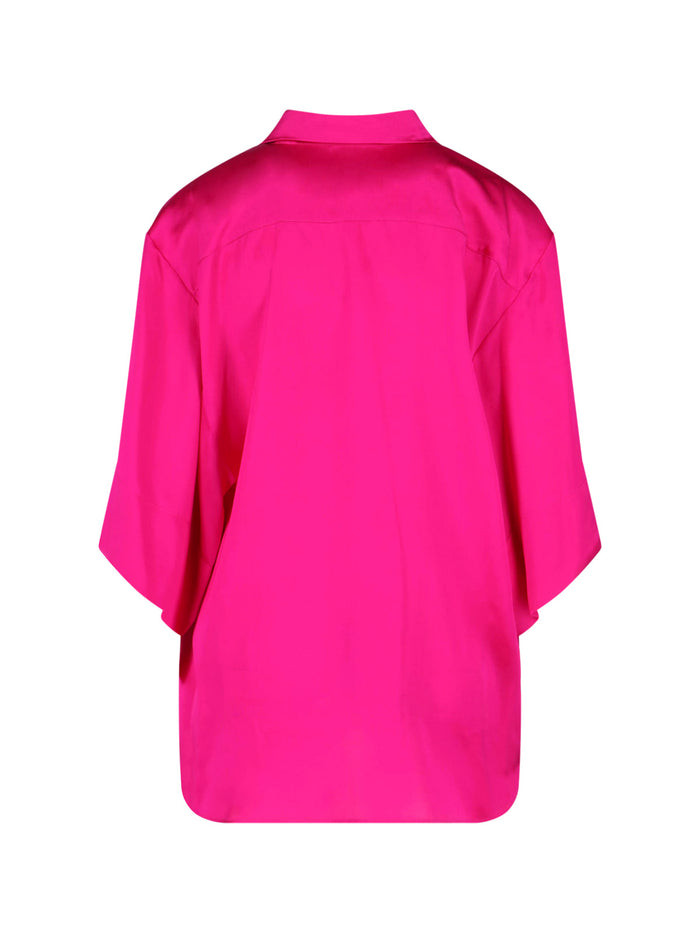 Dries Van Noten Shirts Pink Silk