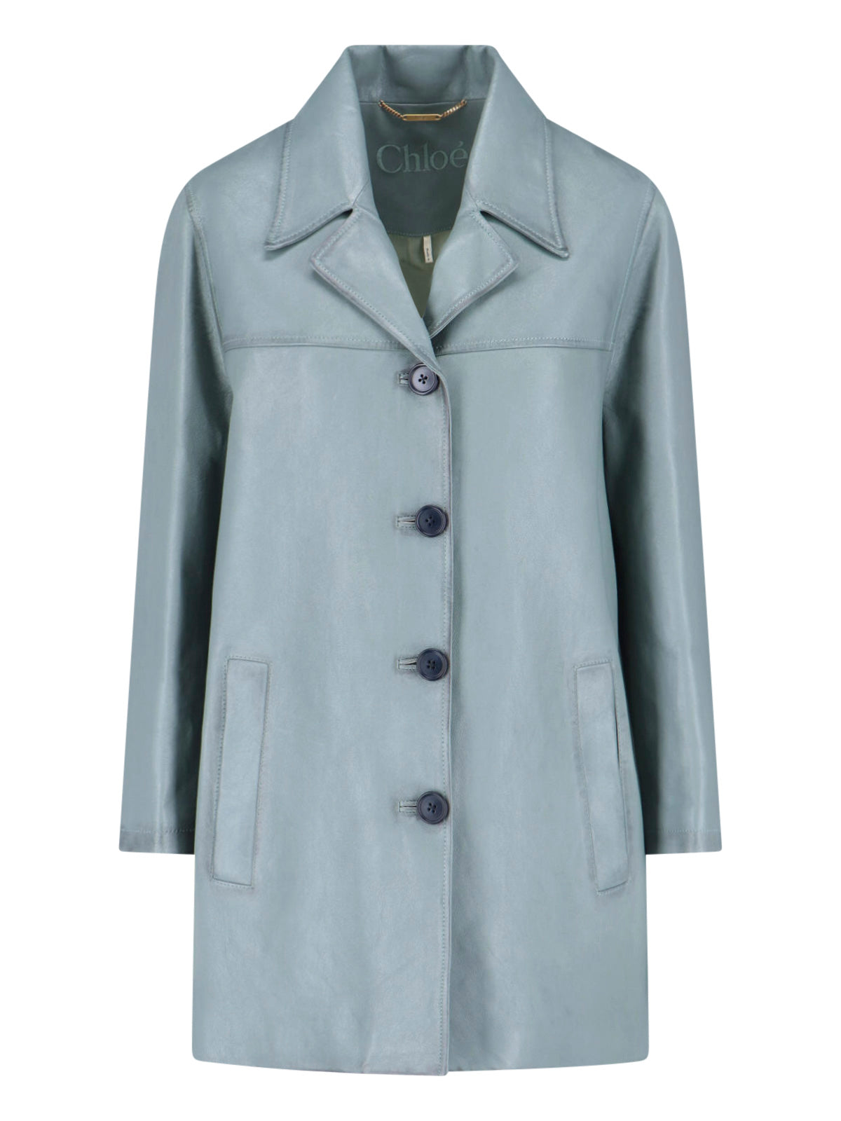 Chloè Jackets Grey Outer Shell: Lamb Leather
