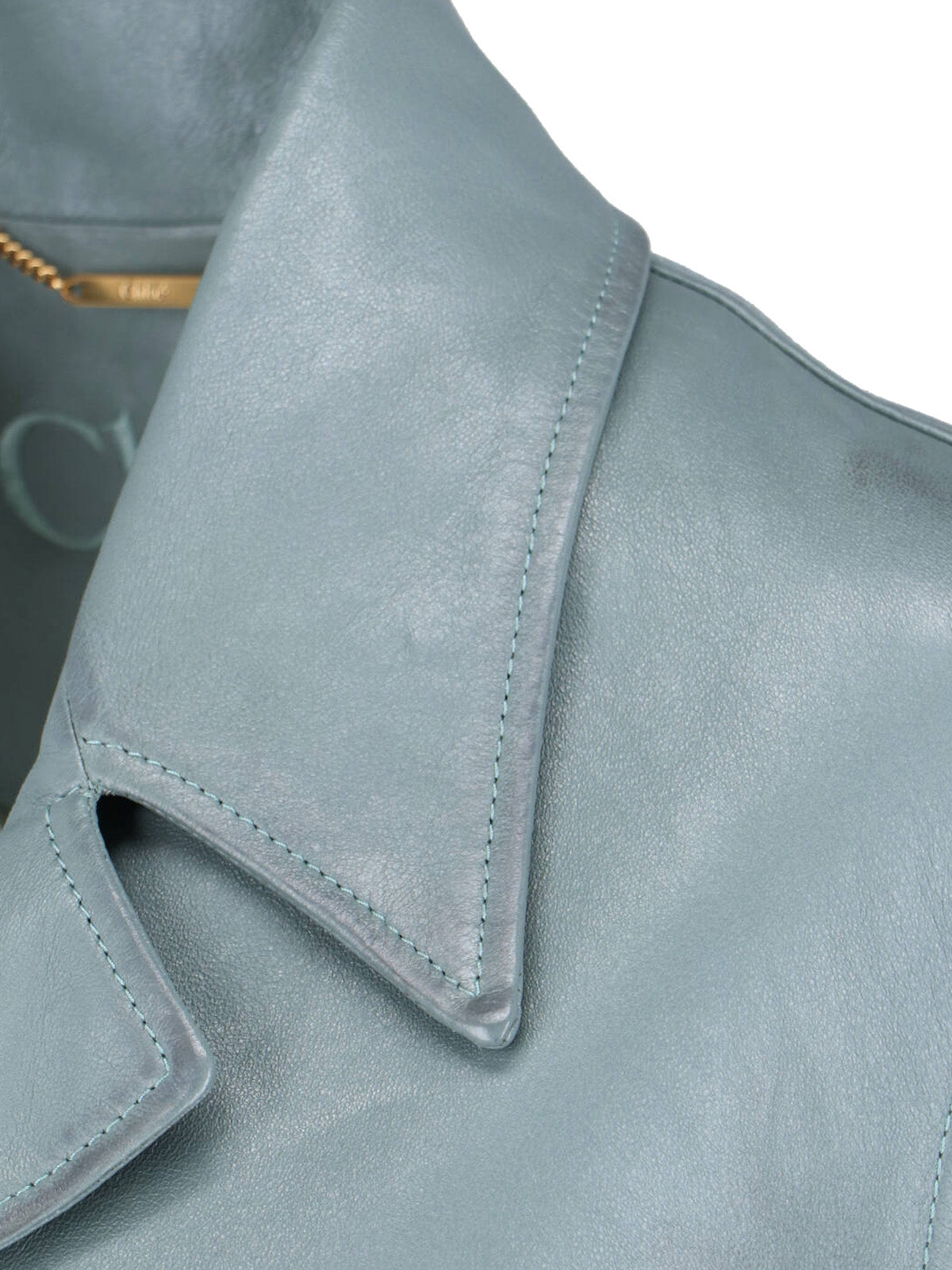 Chloè Jackets Grey Outer Shell: Lamb Leather
