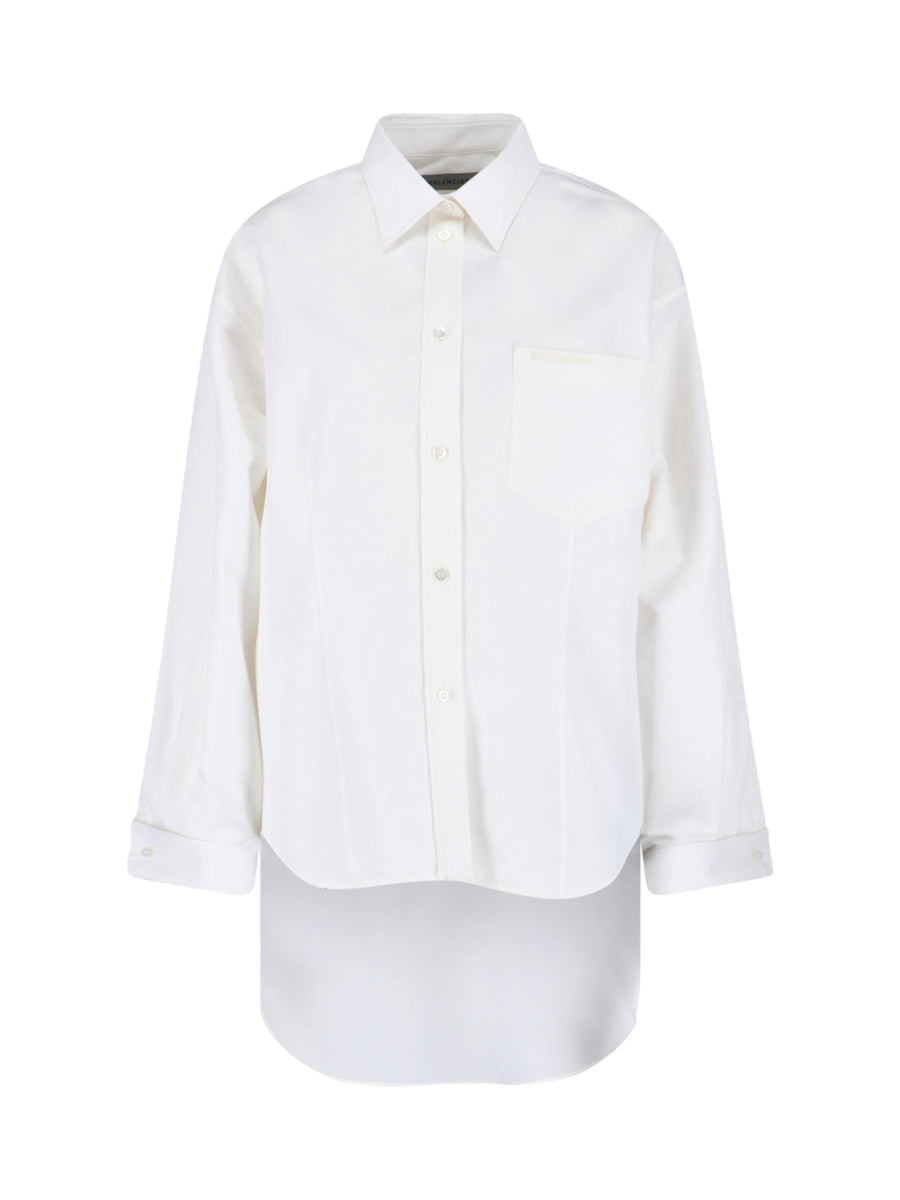 Balenciaga 86% Cotton shirt in white