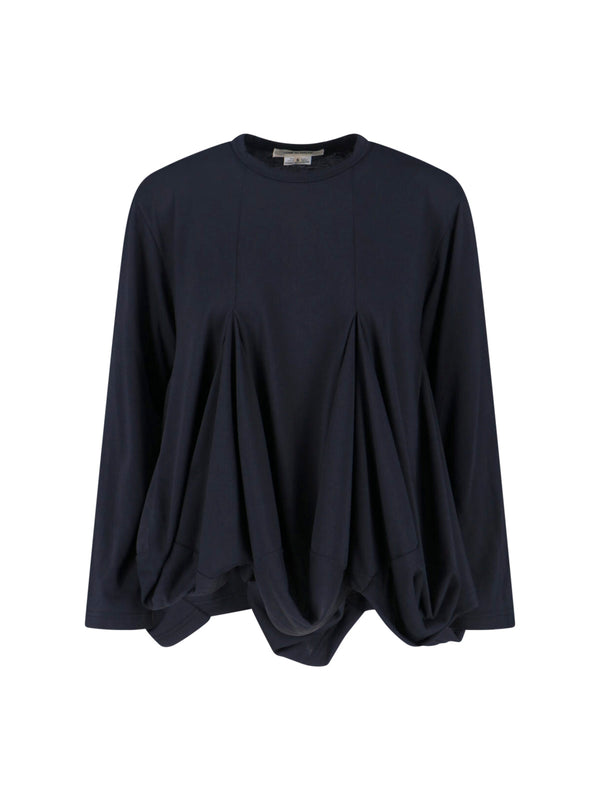 Comme des Garçons 100% polyester blouse in navy