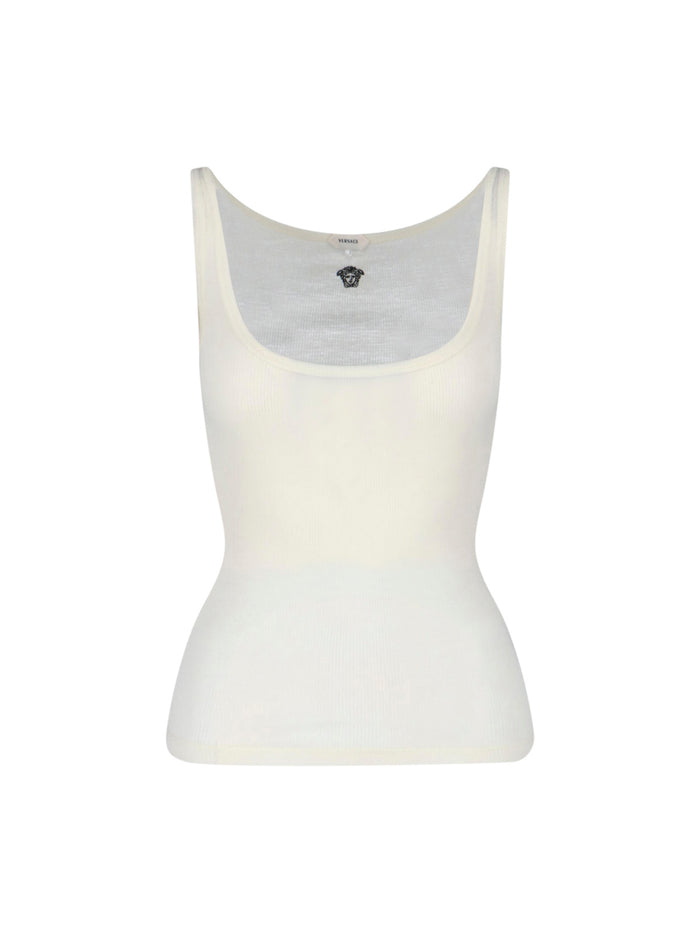 Versace Top White Virgin Wool
