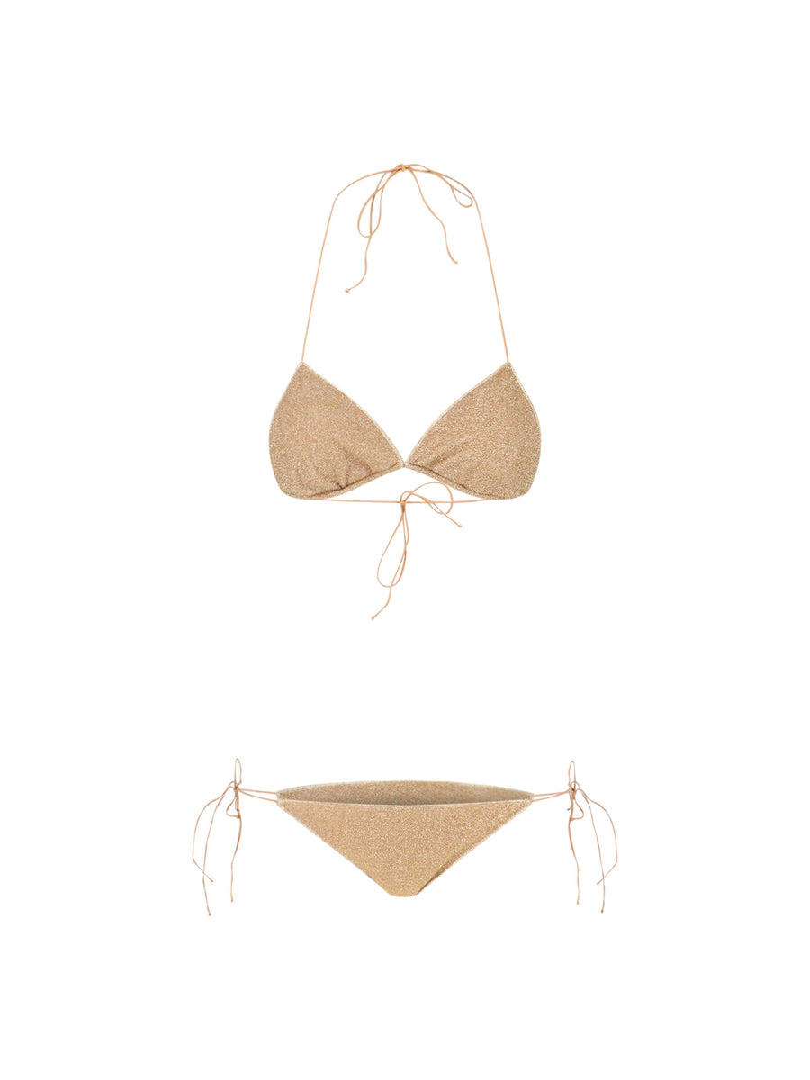Oseree Lurex 64% Polyamide bikini in gold