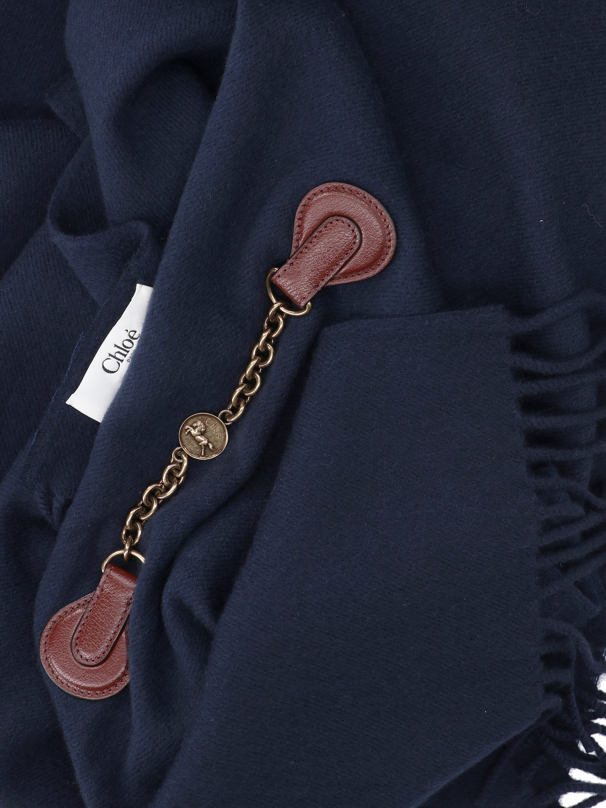 Chloè Scarfs Blue Wool