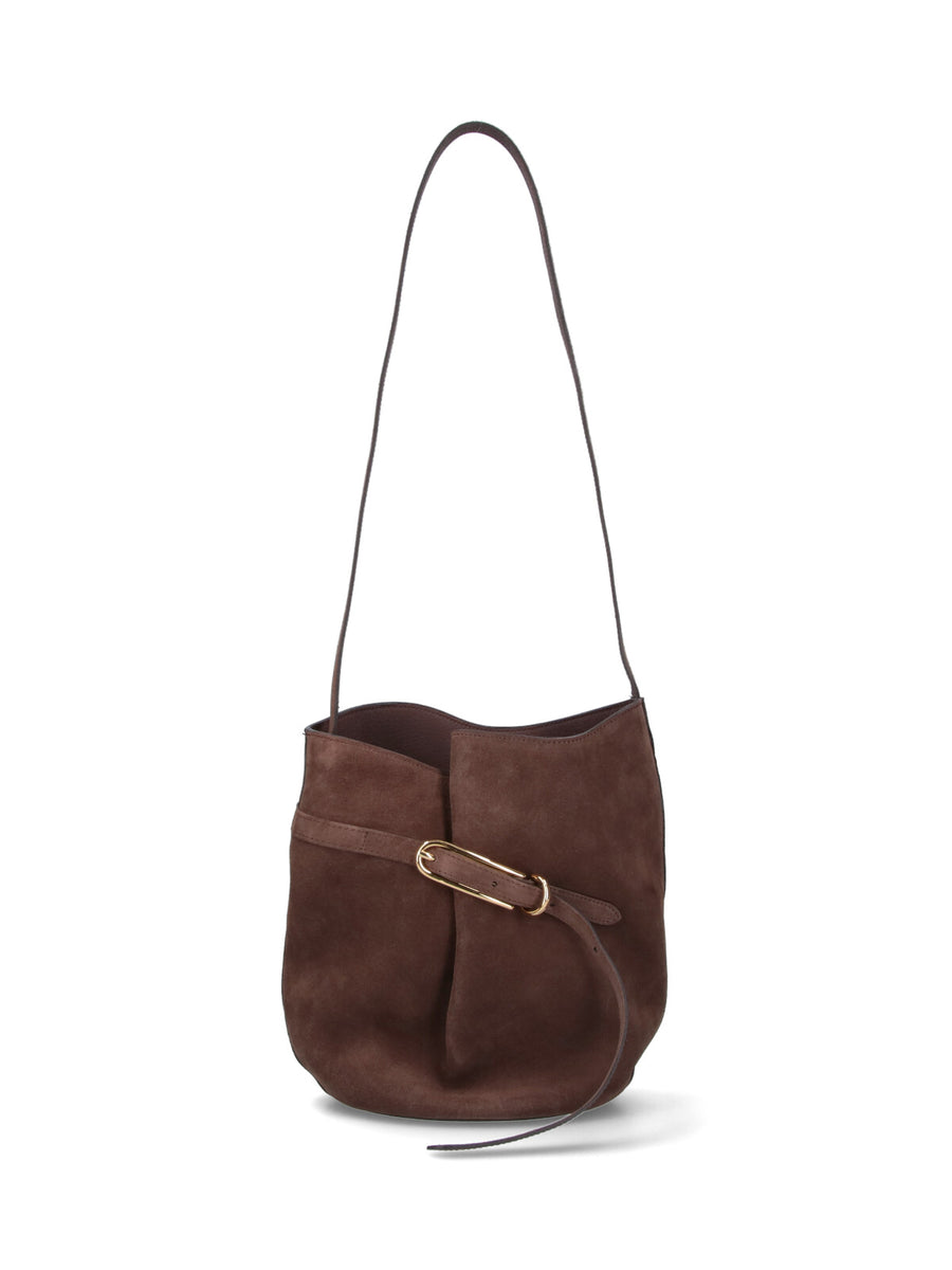 Liffner 100% Cow Suede shoulder bag in brown