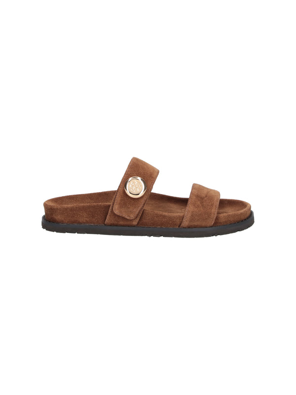 Tory Burch Upper: 100% Bovine Leather sandal in brown