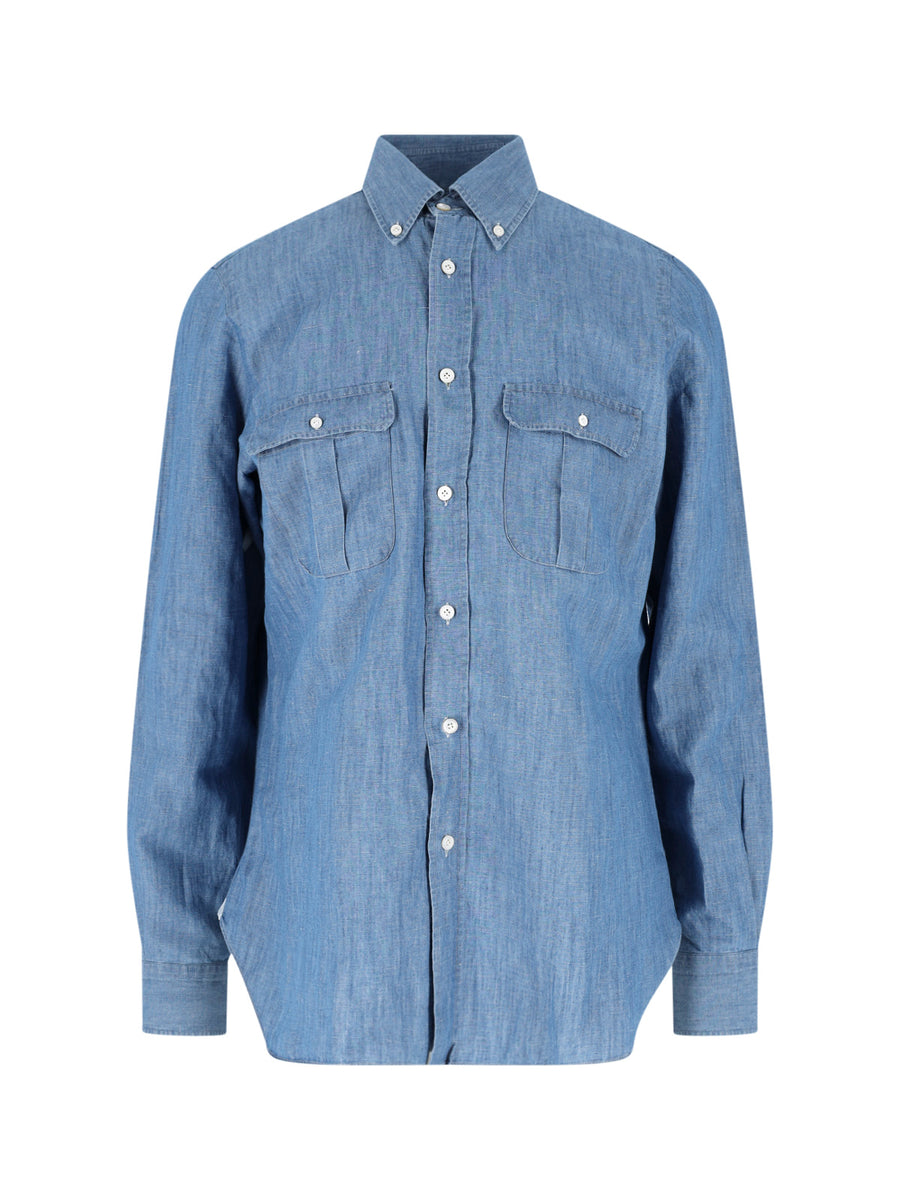 Finamore Zurigo 63% Cotton shirt in blue
