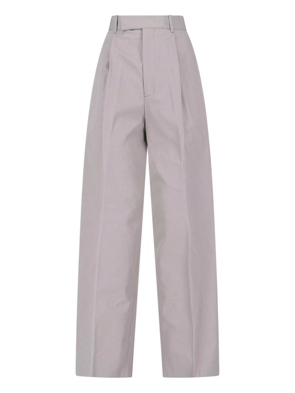 Jil Sander 100% Cotton trousers in gray