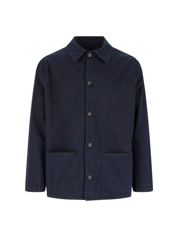 White Sand 97% Cotton jacket in blue