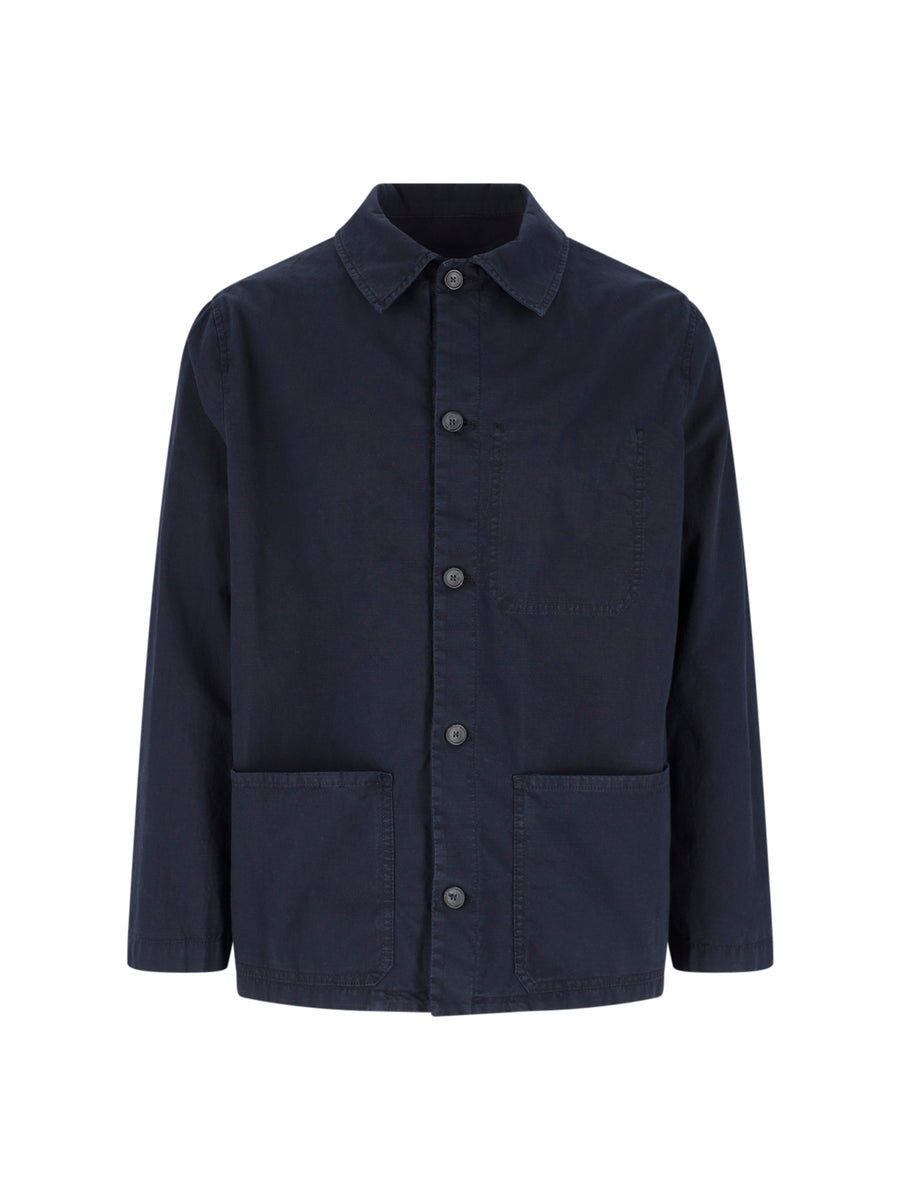 White Sand 97% Cotton jacket in blue