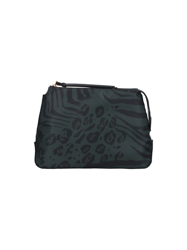 Pinko 100% Fabric clutch in green