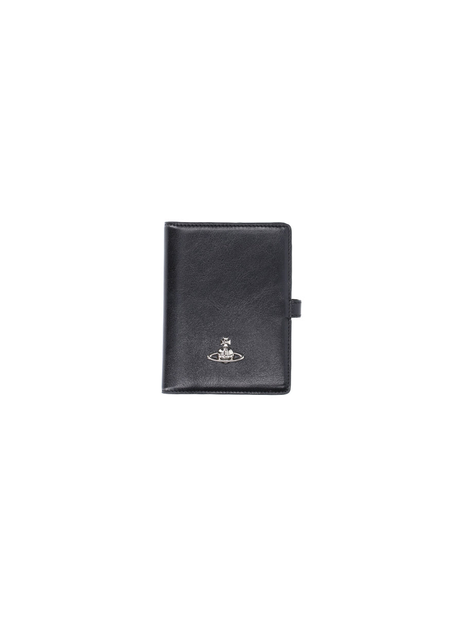 Vivienne Westwood 100% cow leather wallet in black
