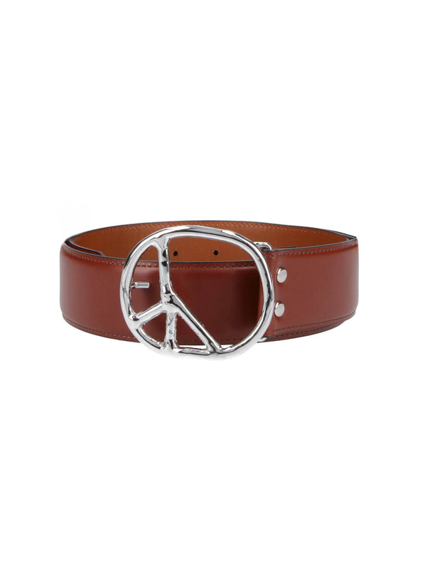 Needles 100% cowhide leather belt in brown