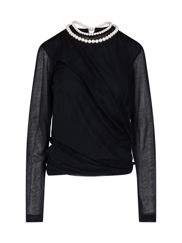 Junya Watanabe 100% cotton blouse in black