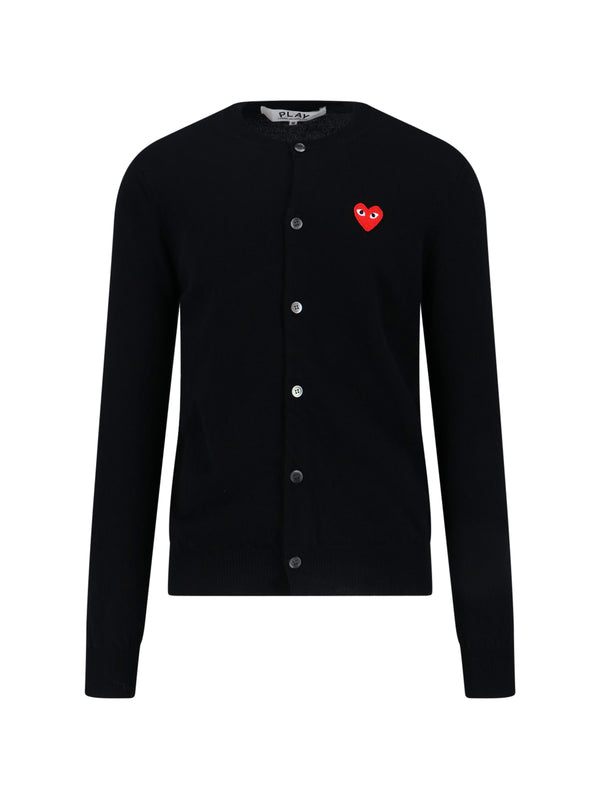 Comme Des Garcons Play 100% wool cardigan in black