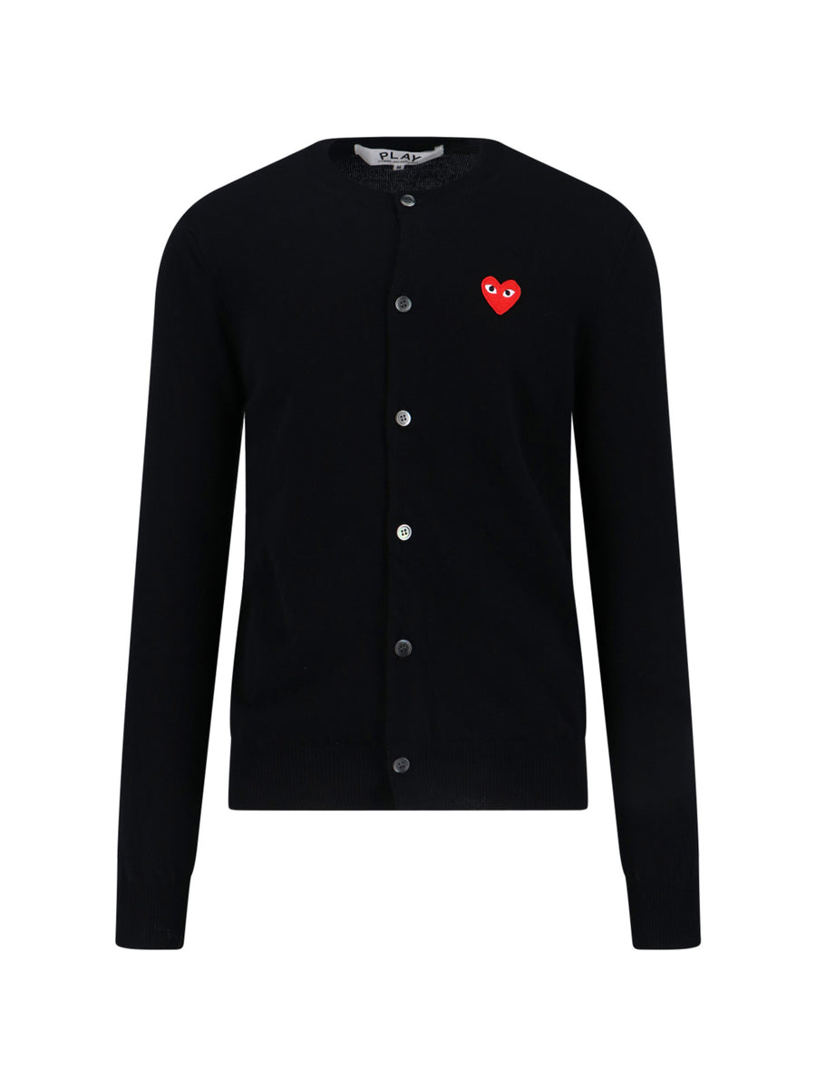 Comme Des Garcons Play 100% wool cardigan in black