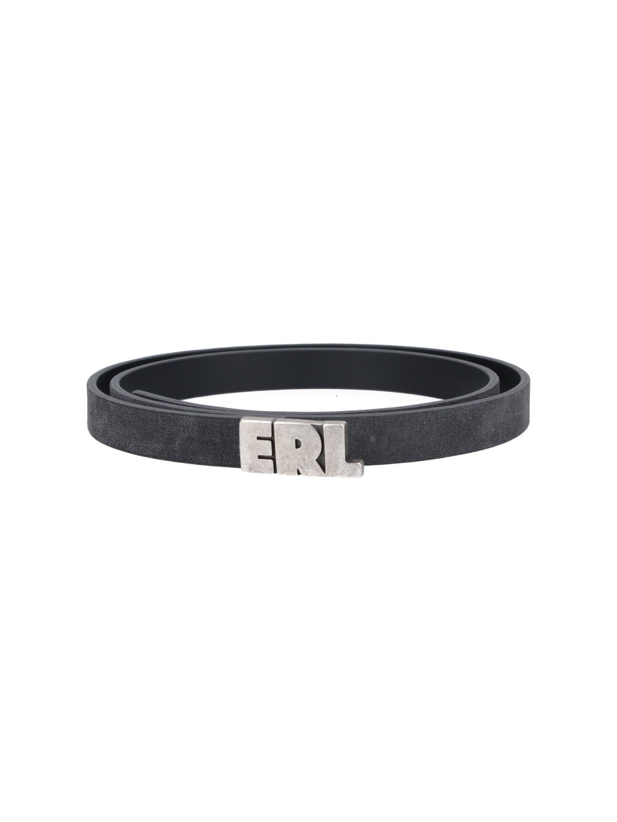 Erl 100% cow leather belt in gray