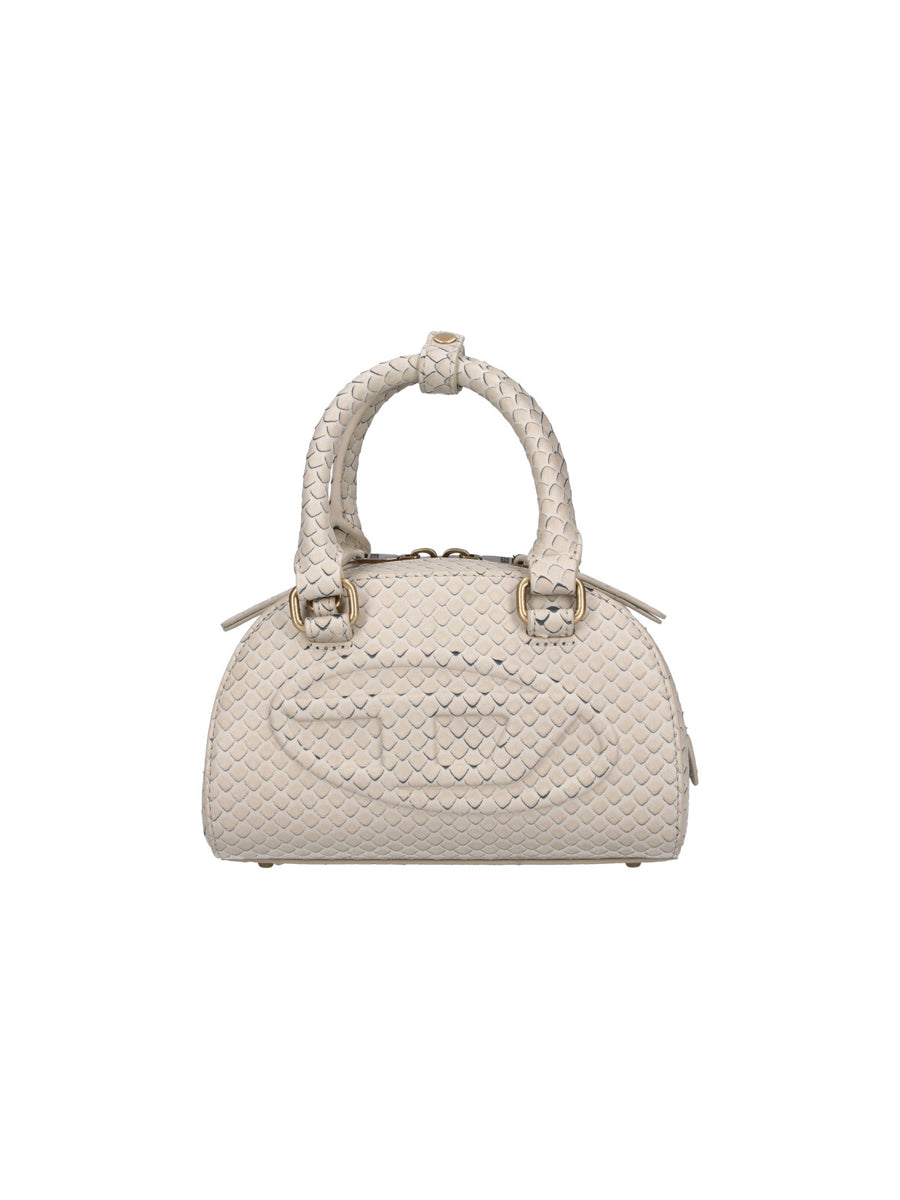 Diesel 100% leather shoulder bag in beige