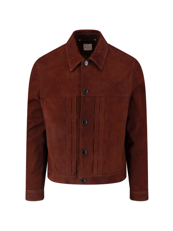Paul Smith 100% Lamb Suede Leather jacket in brown