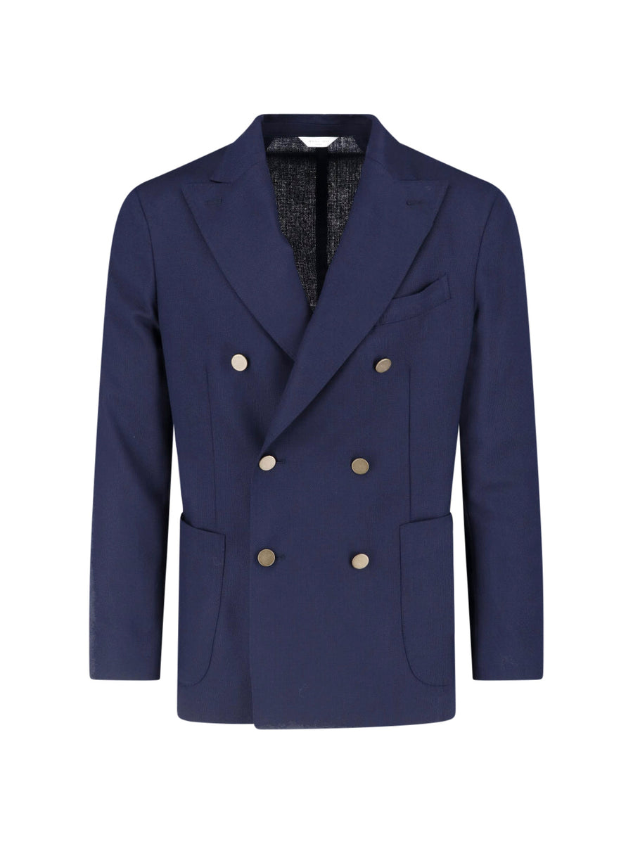Boglioli 100% virgin wool blazer in navy