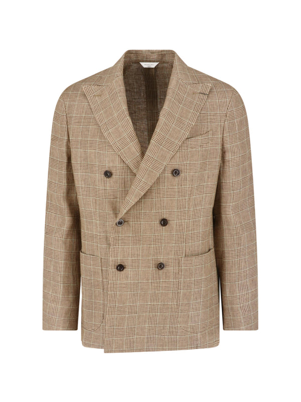 Boglioli 100% linen blazer in beige