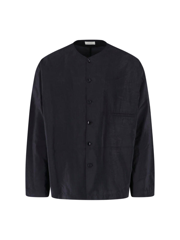 Lemaire 76% Silk shirt in black