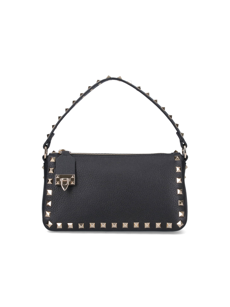 Valentino Garavani 100% leather shoulder bag in black