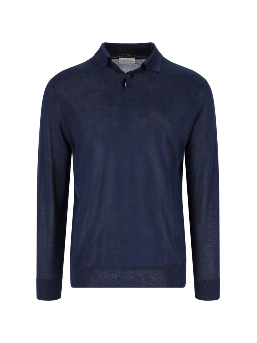 Ballantyne 85% silk sweater in navy
