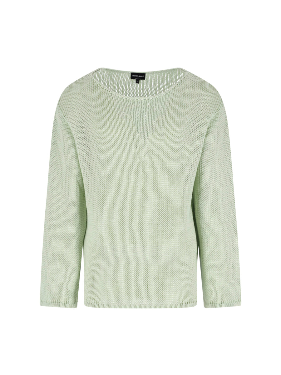 Giorgio Armani 50% Linen sweater in green