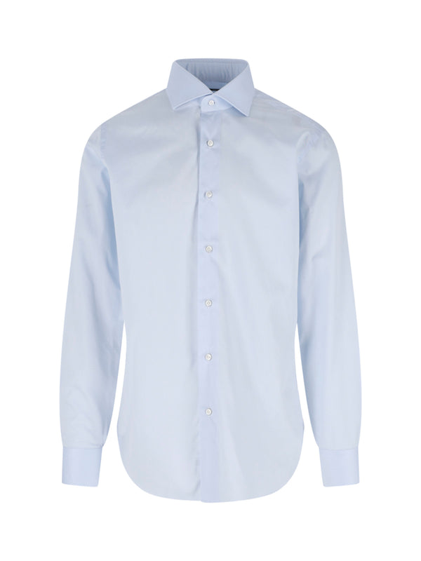 Barba Napoli 100% cotton shirt in blue