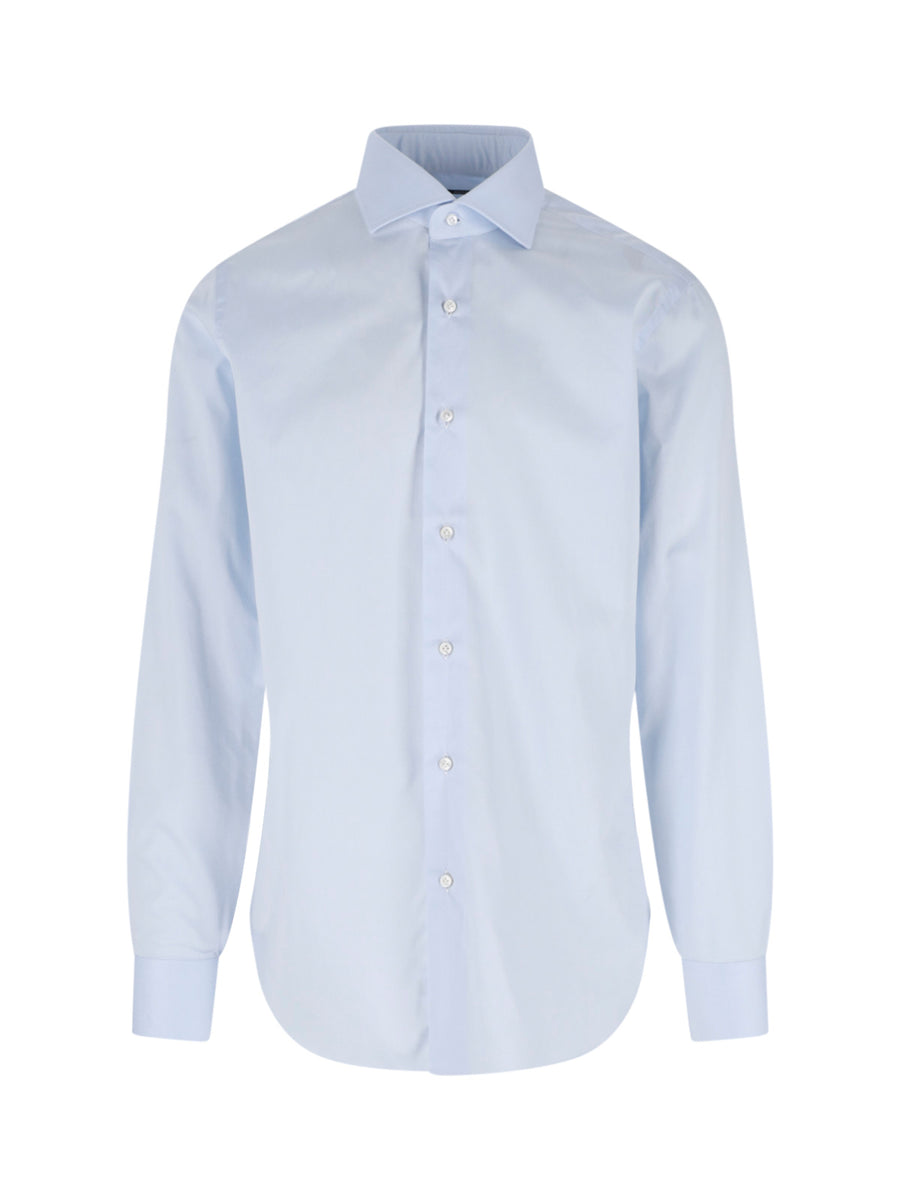 Barba Napoli 100% cotton shirt in blue