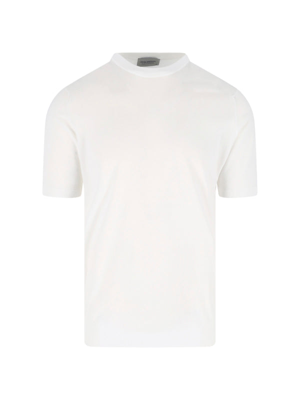 John Smedley 100% cotton t-shirt in white