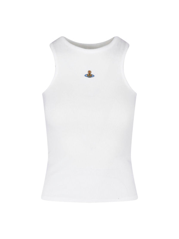 Vivienne Westwood 95% cotton tank top in white