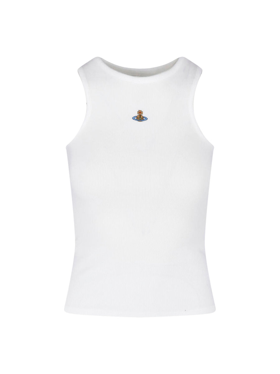 Vivienne Westwood 95% cotton tank top in white