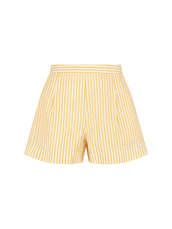 Mc2 Saint Barth 100% Cotton shorts in yellow
