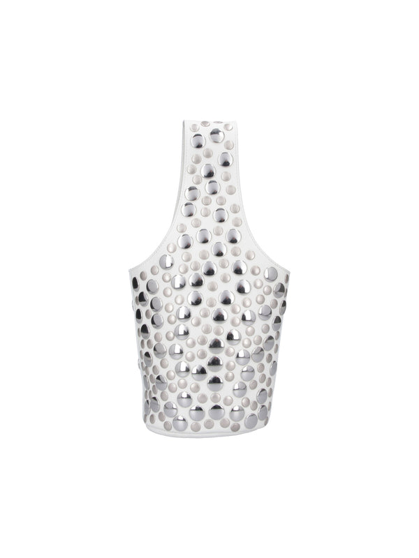 Khaite 100% leather shoulder bag in white