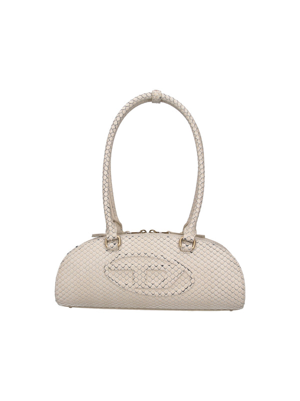 Diesel 100% leather shoulder bag in beige