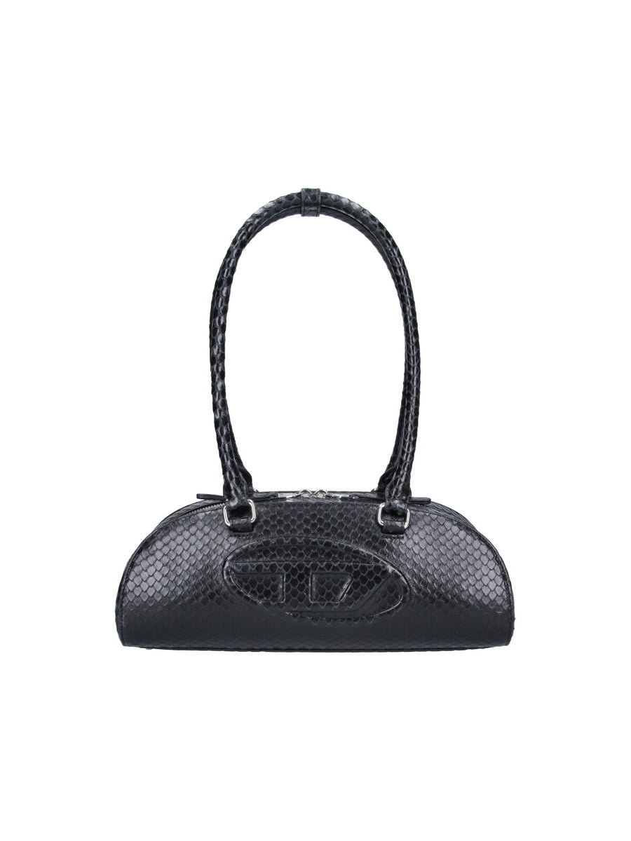 Diesel 100% leather shoulder bag in black