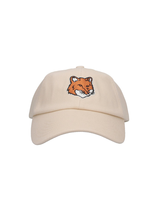 Maison Kitsune' PM06100WW0096 100% cotton baseball cap in beige