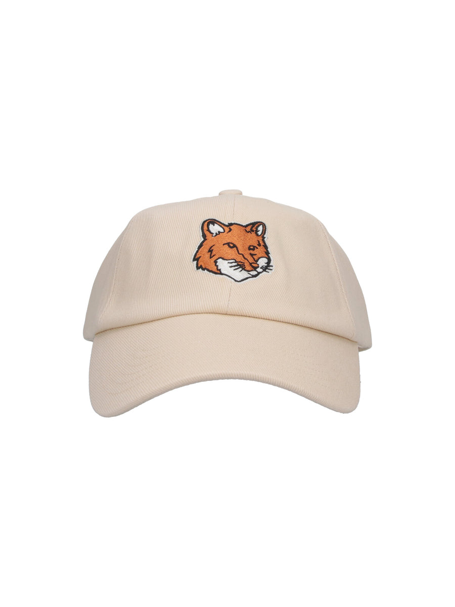 Maison Kitsune' PM06100WW0096 100% cotton baseball cap in beige