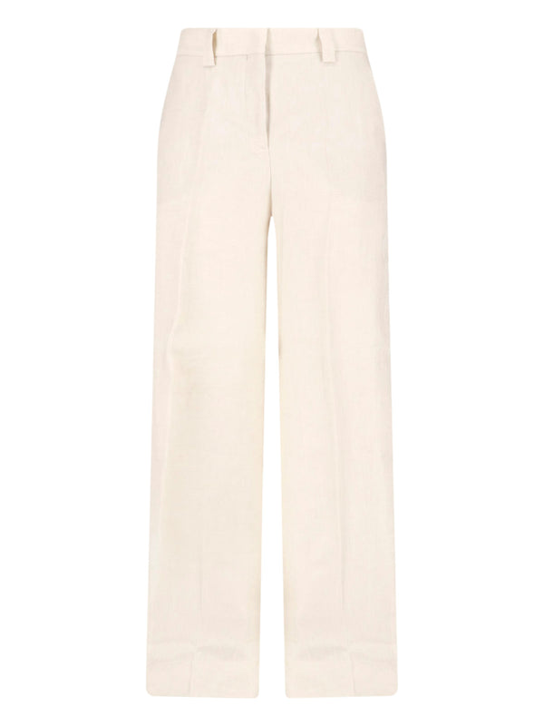 Incotex 100% linen trousers in cream