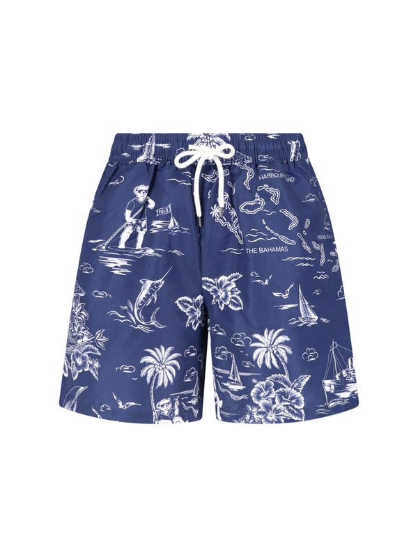 Polo Ralph Lauren 100% Recycled Polyester swim shorts in navy