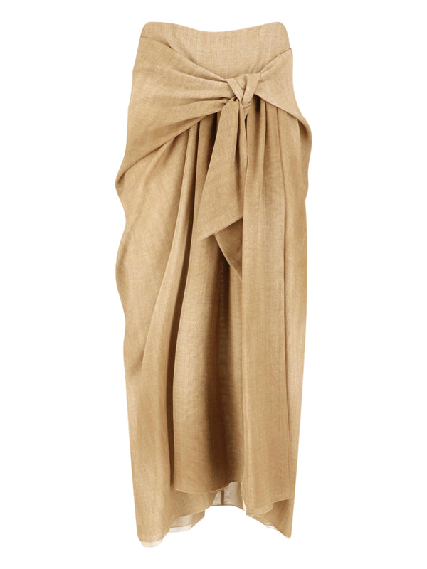 Ermanno Scervino 100% polyester skirt in beige