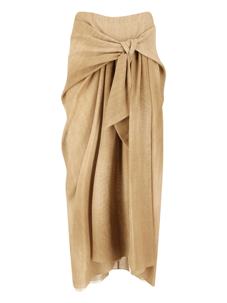 Ermanno Scervino 100% polyester skirt in beige