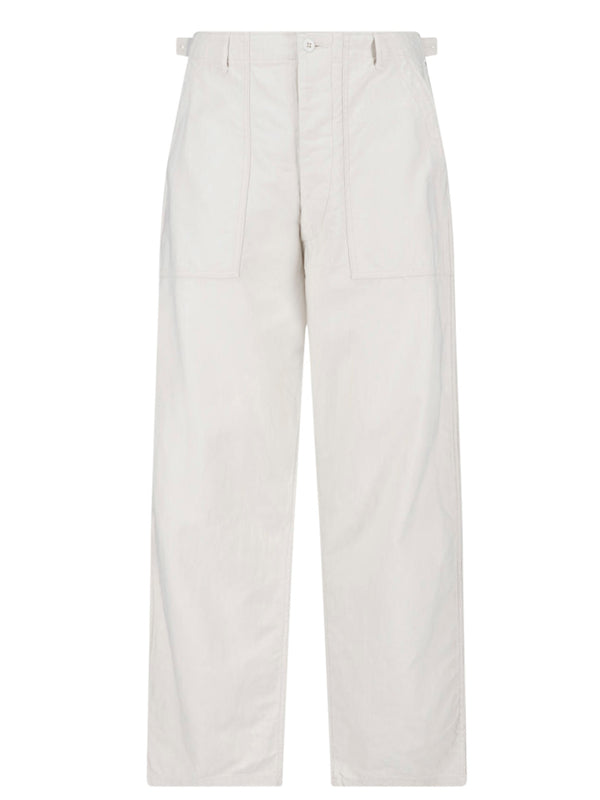 Kaptain Sunshine 100% cotton trousers in cream