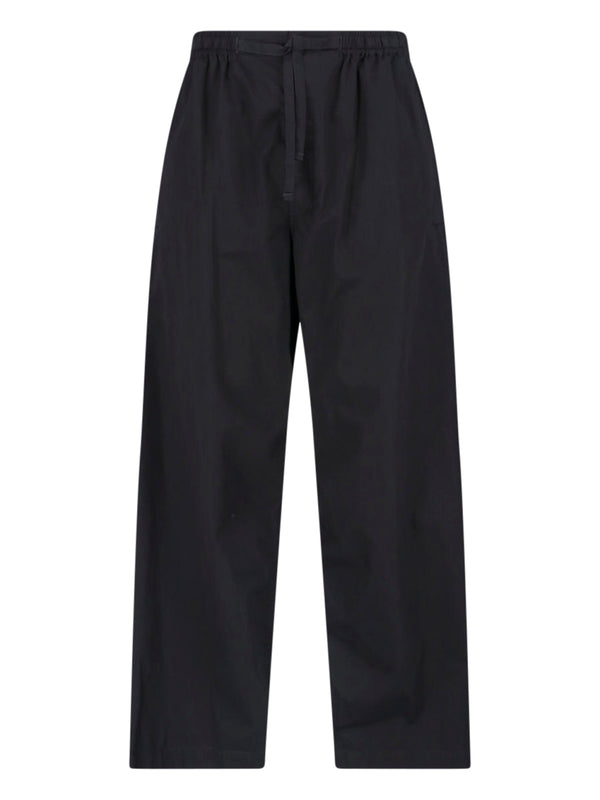 Lemaire 100% Cotton trousers in black