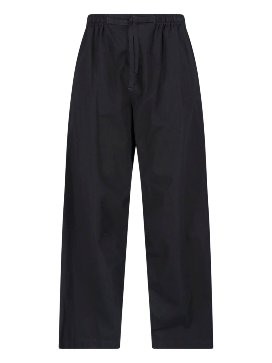 Lemaire 100% Cotton trousers in black