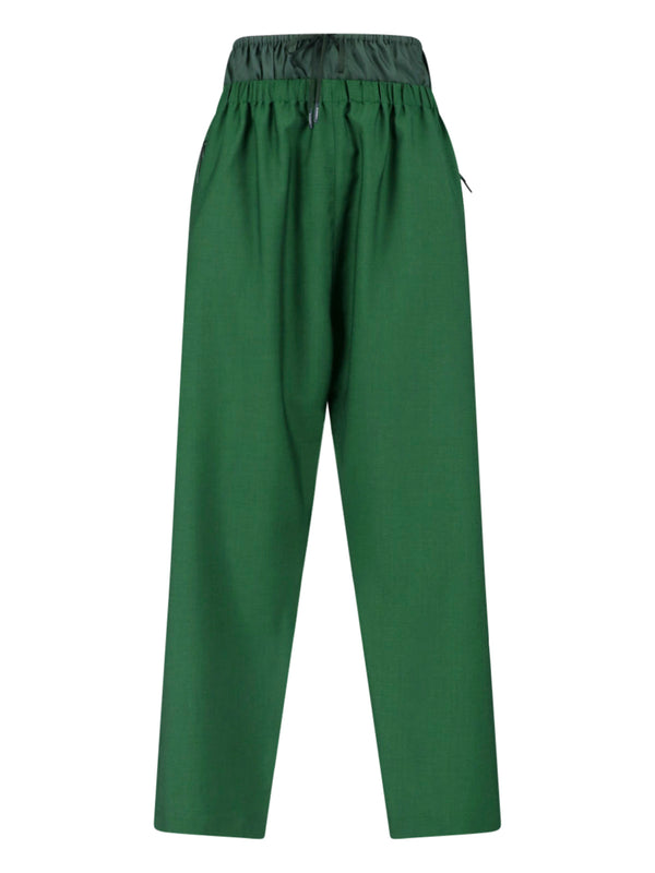 Lacoste 100% wool trousers in green